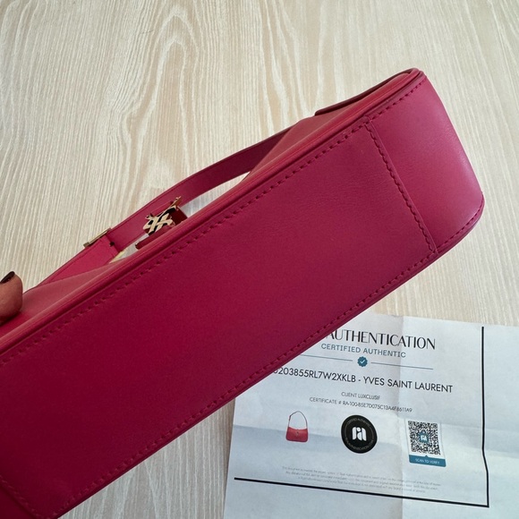 Saint Laurent YSL Le 5 A 7 Leather Bag Bubblegum - Picture 9 of 10